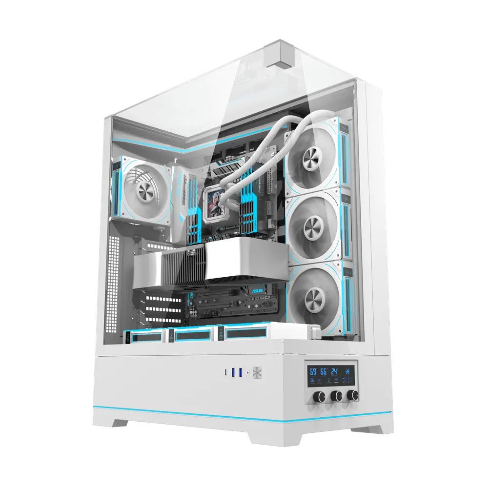 DarkFlash DY450L Pro Mid Tower Case - White 