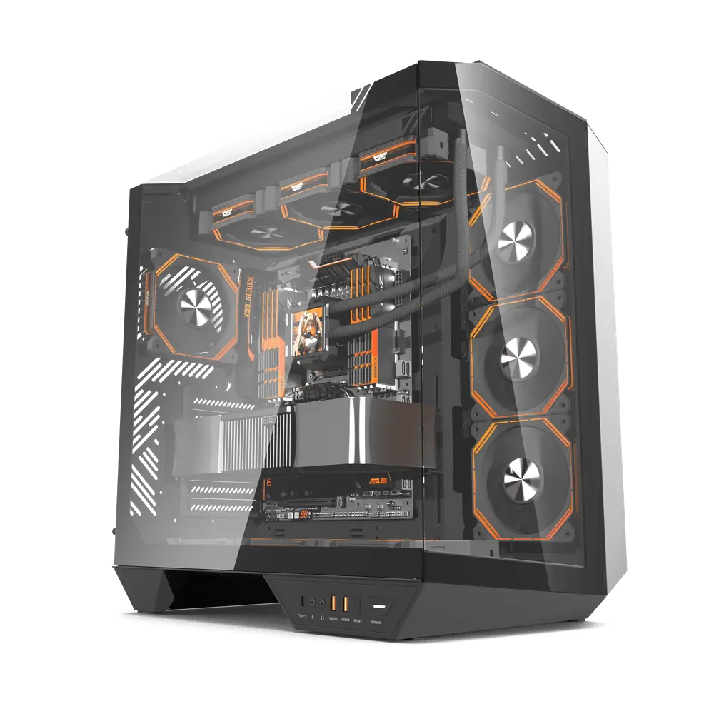 DarkFlash DY470 Mid Tower Case - Black 