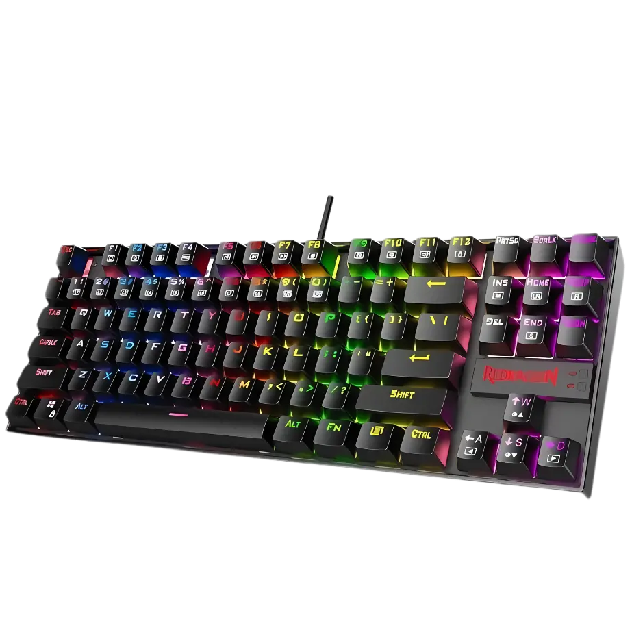 Redragon K552 Kumara RGB 80% Mechanical, Wired TKL, Blue Switches, Gaming Keyboard 